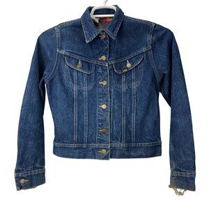 Vintage 60s 70s LEE Denim Jacket Womens Small 7/8 Union Made USA
